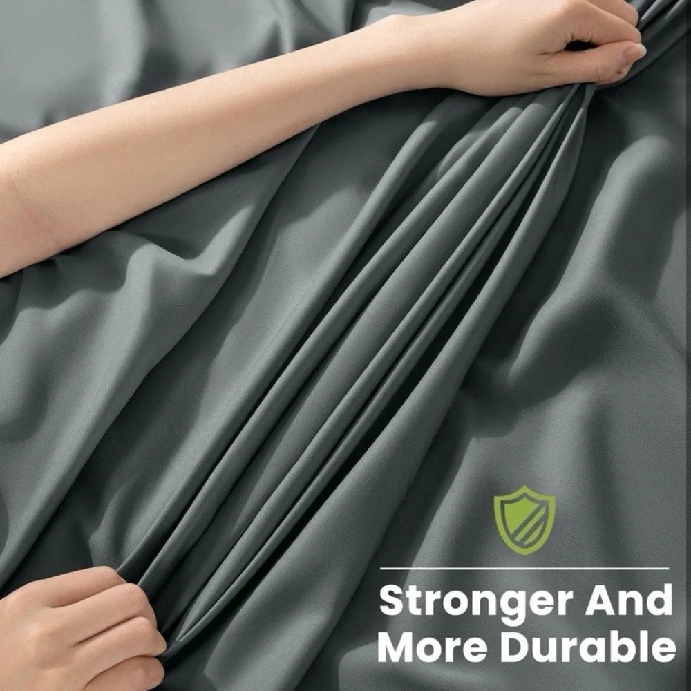 NIB SOFT Shilucheng 100% Viscose Derived from Bamboo. 4pc. Full Size Sheet Set